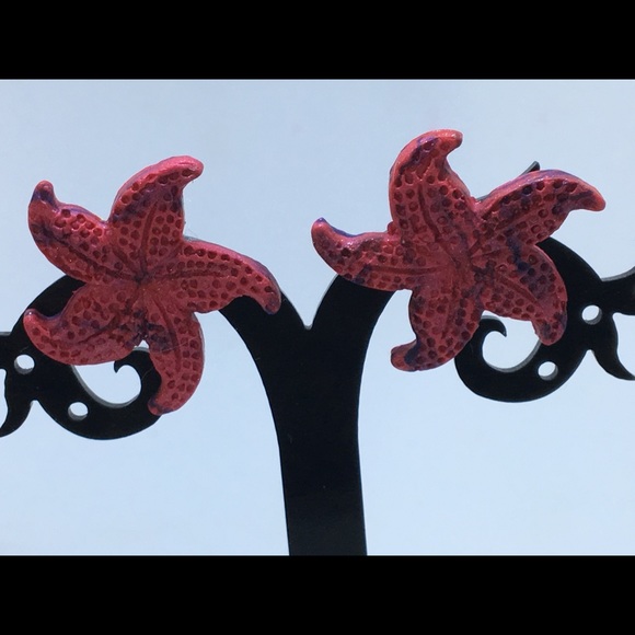 Unique Handmade Polymer Clay Post Earrings - Picture 4 of 8